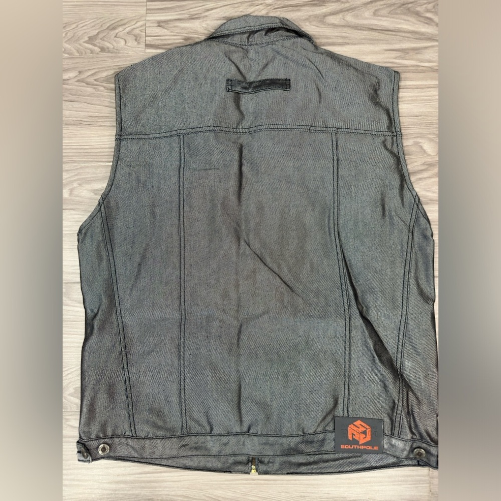 South Pole Men’s Denim Vest- XL - Picture 5 of 6
